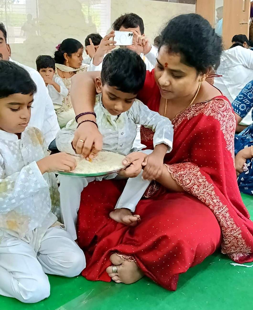 Aksharabhyasa and Vidyarambha program in RVK -Ballari (7)