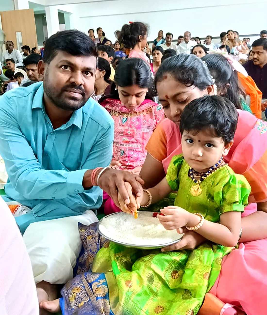 Aksharabhyasa and Vidyarambha program in RVK -Ballari (9)